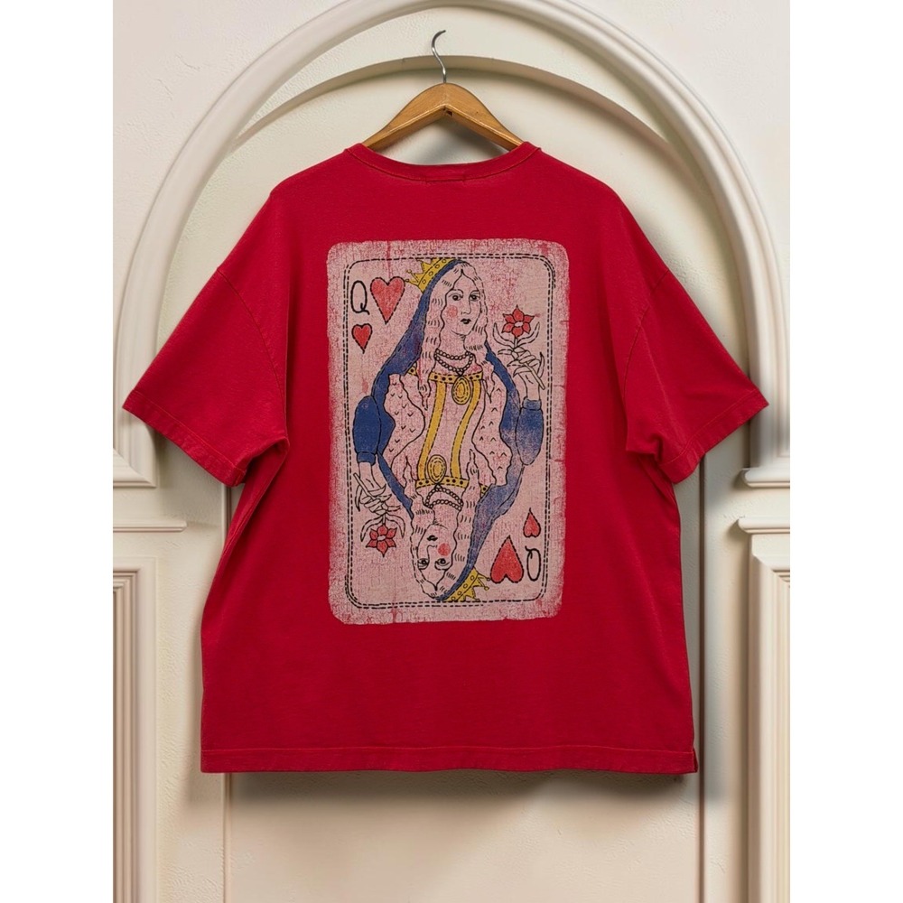 Ragabond Studio Queen of Hearts Graphic Pocket T-Shirt Red XL